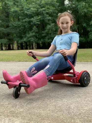 Miniatura 6 de Hishine Accesorio de asiento para aeropatineta para aeropatinetas de 6.5 a 10 pulgadas, kit de conversión de Go Kart, accesorio para scooters de Rojo