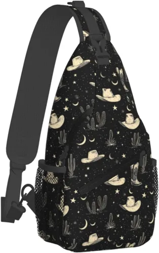 Small Crossbody Bags for Women Men - Vintage Western Cowboy 1 Print Adjustable Shoulder Bag Fanny Packs Belt Sling Bag Crossbody Purses Backpack for