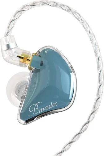 Miniatura 17 de BASN Bmaster Auriculares de Monitor Intrauditivo de Tres Controladores con Dos Cables Desmontables Adecuados para Ingeniero de Audio, Músico (Blanco)
