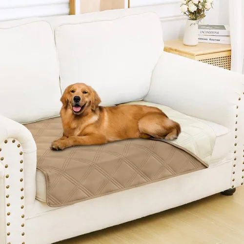 Smiry Manta Impermeable para Cama de Perro 30x53 pulgadas, Manta Suave Reversible para Mascotas, Funda de Sofá Lavable a Prueba de Fugas para Gatos