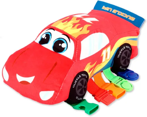 Buckle Toys - Bullet Racecar - Desarrolla habilidades motoras finas - Juguetes de actividad de aprendizaje sensorial - Esencial de viaje en avión