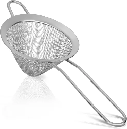 Miniatura 8 de Rainspire Colador pequeño de acero inoxidable de malla fina, mini colador de cóctel para cócteles, hierbas de té, café y bebidas, colador de té