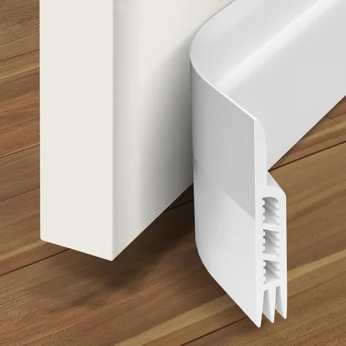 Miniatura 16 de Holikme Burlete para puerta de 41 pulgadas, para debajo de la puerta, bloqueador de corrientes de aire para puertas, tapón de ruido, adhesivo Gris