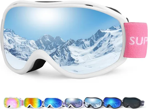 Miniatura 12 de Supertrip Gafas de esquí para hombres y mujeres, antivaho para nieve, protección UV, gafas de snowboard para adultos y jóvenes