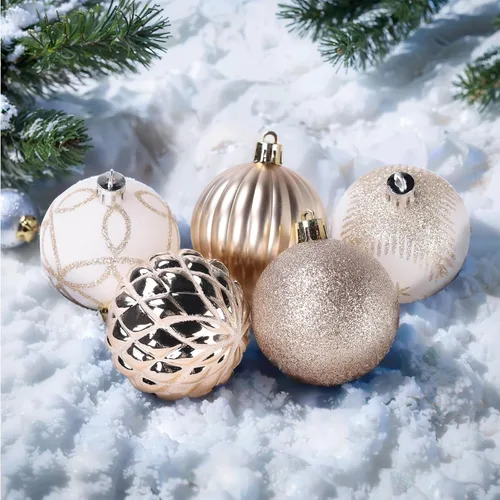 Miniatura 5 de DeckTheHalls Adornos de bolas de Navidad, 30 piezas de 2.5 pulgadas irrompibles, bolas de decoración navideña para colgar en el árbol de Navidad