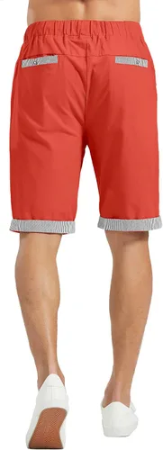 Miniatura 4 de Janmid Pantalones cortos casuales de lino para hombre