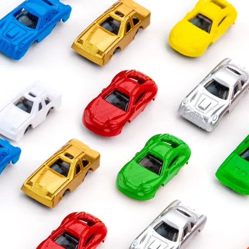 Miniatura 6 de Mini autos para niños – Juguetes de plástico para automóviles a granel – Rellenos de huevos de Pascua – 25 piezas de autos pequeños – Pequeños
