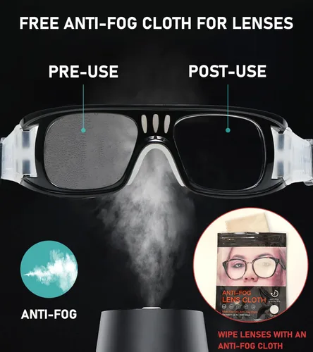 Miniatura 7 de SHEEN KELLY Gafas deportivas profesionales para adultos, gafas de seguridad protectoras para baloncesto, gafas de baloncesto para hombres con Azul