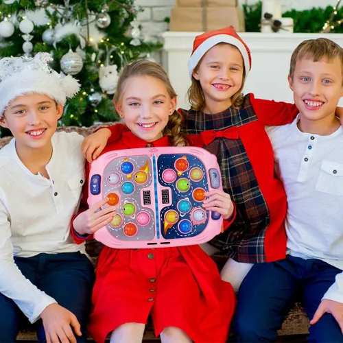 Miniatura 6 de Juego de Golpear Topos para Niños, Juguetes para Niños y Niñas de 3-12 Años, Juguete de Golpear Topos para Niños Pequeños, Regalos para Niños y Rosa