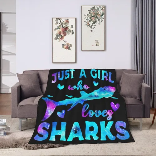 Miniatura 4 de Manta de Tiburón Linda Manta de Tiburones de Forro Polar, Manta de Felpa, Super Suave, Cálida y Acogedora, Mantas de Tiburón Decorativas, Regalos