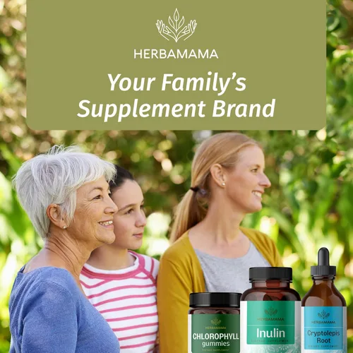 Miniatura 8 de HERBAMAMA Cápsulas en polvo de inulina de 1200 mg – Apoyo digestivo y limpieza intestinal con fibra prebiótica de inulina – Suplemento en polvo