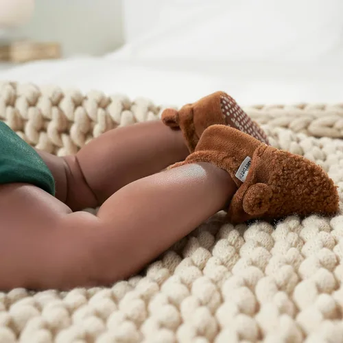 Miniatura 3 de Gerber Botines unisex con forro polar para bebé, antideslizantes, suaves, con orejas