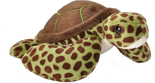 Wild Republic Pocketkins - Tortuga marina ecológica, animal de peluche, 5 pulgadas, hecho de materiales reciclados, respetuoso con el medio ambiente