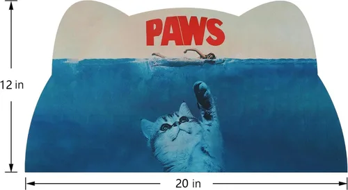 Miniatura 2 de Tapete de comida para gatos, tapete de alimentación de mascotas para piso, antideslizante, impermeable, súper absorbente, fácil de limpiar, azul