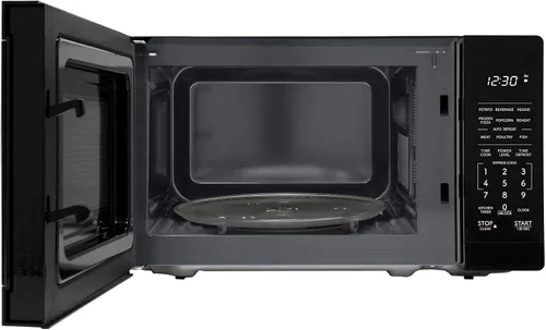 Miniatura 10 de SHARP Horno microondas compacto de encimera con plato giratorio de carrusel extraíble de 10 pulgadas, 700 vatios, 0.7 pies cúbicos, negro