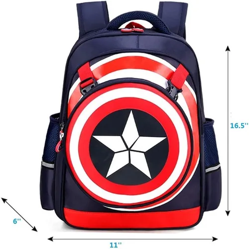 Miniatura 6 de Mochila para niños Mochila escolar Comic impermeable libro bolsa de viaje para niños, marino, Viajar