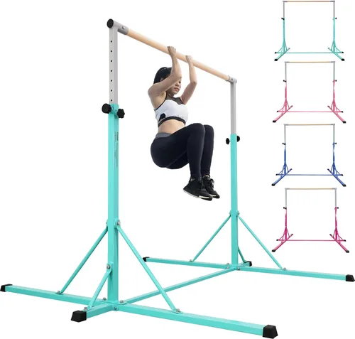 Miniatura 7 de Gymnastics Bar, 5'10” Base length 45" to 71" Adjustable Horizontal Bar for Serious Training, 500 LBS Capacity, Professional Home Gym Equipment with