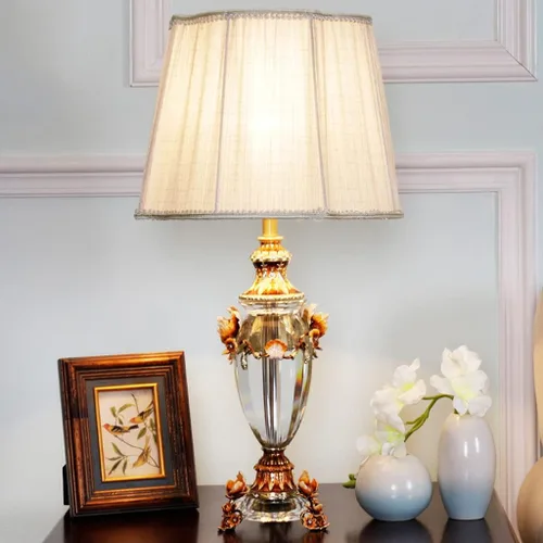Miniatura 3 de Lámpara de mesa de noche, lámpara de mesa de cristal, decoración de color esmaltado, lámpara de noche, moderna, creativa, cálida y romántica, sala