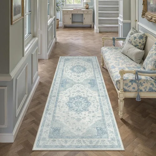 Miniatura 85 de PureCozy - Alfombra de área beige de 8 x 10, lavable, vintage, alfombra para sala de estar, dormitorio, gran alfombra suave retro de pelo bajo