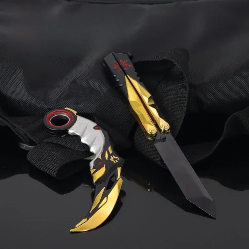 Miniatura 2 de Valorant Champion Karambit Knife Model 2022 Juego de caja de regalo conmemorativa para eventos de juego (caja de regalo, juego de 2)