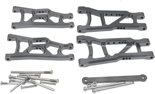 Miniatura 4 de Suspensión delantera y trasera de aluminio brazos A y barra de lazo para 1/10 Traxxas Slash 2WD RC Car Upgrade Parts Hop Ups, reemplazo de 2555 3631
