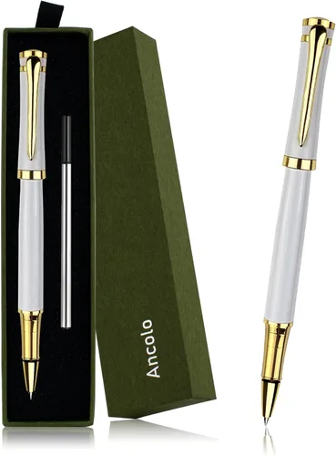 Miniatura 13 de Ancolo Fancy Roller Pen Set de bolígrafo de lujo con 2 recambios de tinta negra - 0.028 in. Bonitos bolígrafos de regalo para mujeres o hombres.