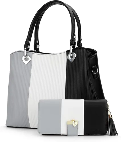 Miniatura 3 de Billeteras para mujer con múltiples ranuras para tarjetas y espacioso compartimento, Casual, L, Negro