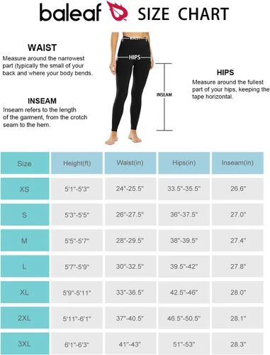 Miniatura 6 de BALEAF Leggings for Women with Pockets Tummy Control Compression Workout Athletic Running High Waisted Yoga Pants
