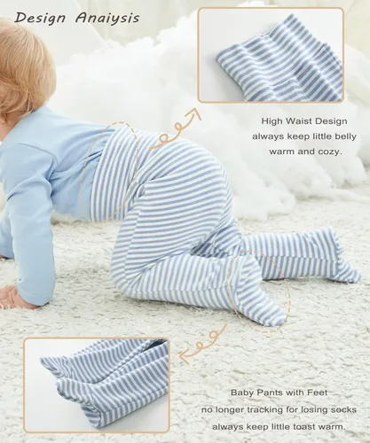 Miniatura 4 de Enfants Chéris 2 Pack De Bebé Pie Pantalones Recién Nacido-12 Meses