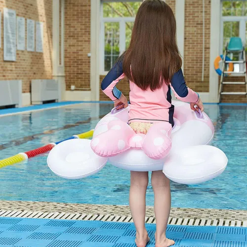 Miniatura 6 de Umbresen Flotador de natación para bebé, anillo de natación inflable lindo con asiento y asa, flotadores de piscina, juguetes, balsa de agua
