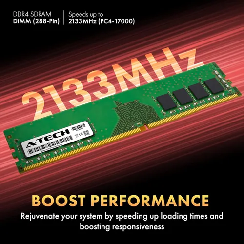 Miniatura 3 de A-Tech 8 GB (2 x 4 GB) DDR4 2133 MHz UDIMM PC4-17000 (PC4-2133P) CL15 DIMM Non-ECC Módulos de memoria RAM de escritorio