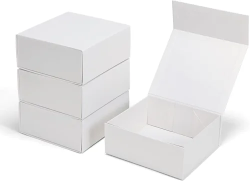 Miniatura 11 de Paquete de 4 Cajas de Regalo de 12x6x4 Pulgadas con Tapas de Cierre Magnético, Caja Negra Magnética para Boda, Propuesta de Padrinos y Damas