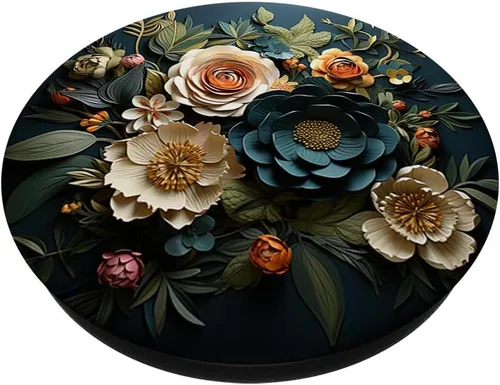 Miniatura 2 de flor floral hermosas flores y hojas verdes PopSockets intercambiables PopGrip