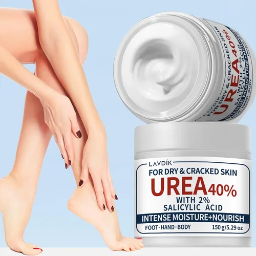 Miniatura 3 de Crema de urea 40% con ácido salicílico al 2%, hidratante de máxima fuerza para piel seca y agrietada en pies, manos, talones, codos y rodillas, 5.29