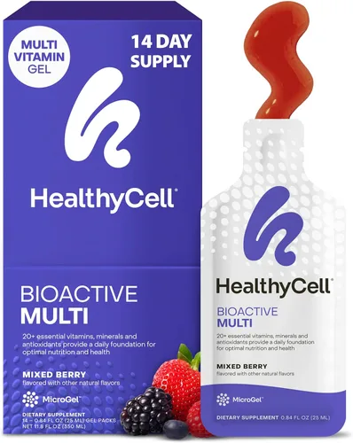 Healthycell Bioactive Daily Liquid Multivitamínico Líquido Diario para Hombres y Mujeres – Más de 20 Vitaminas, Minerales y Antioxidantes Esenciales