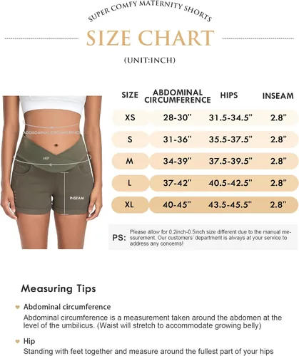 Miniatura 6 de HOFISH Women's Stretchy Maternity Jeans Shorts Over The Belly Denim Shorts Pants Comfy Workout Casual Pregnancy Shorts