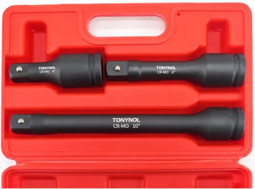 Miniatura 7 de TONYNOL Barra de extensión de impacto de 1 pulgada, 3 piezas (4 pulgadas, 6 pulgadas, 10 pulgadas), acero Cr-Mo, con un estuche de almacenamiento.