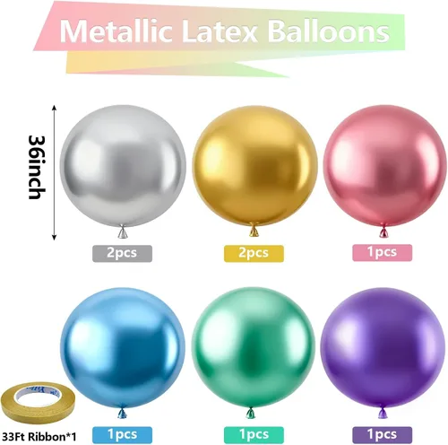Miniatura 302 de Bezente - Globos de 5 pulgadas de látex redondos pequeños para revelación de género, despedidas de soltera, cumpleaños, bodas y aniversarios, aptos