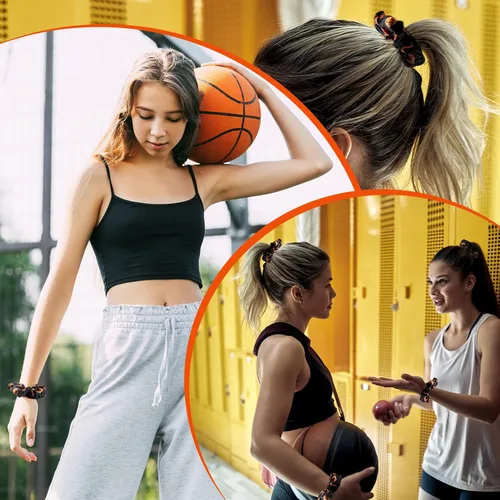 Miniatura 5 de Moukeren Juego de 24 cosas de baloncesto: bolsas de cosméticos, bolsas de maquillaje deportivo, estuche de lápices, estuche de almacenamiento