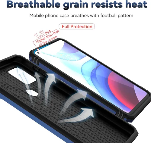 Miniatura 8 de Funda para Moto G Stylus 5G (2021) con cubierta deslizante para cámara y [2 paquetes] a prueba de explosiones, soporte de anillo giratorio de 360°