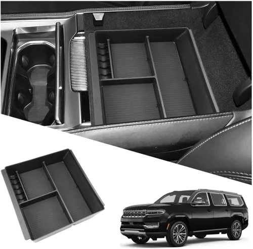 Miniatura 13 de Ruiya Organizador de consola 4Runner 2014-2024 para Toyota 4Runner 5ª generación, accesorios de material ABS, reposabrazos consola guantera, Toyota