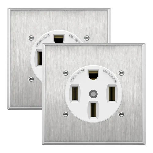 Miniatura 12 de ENERLITES Toma de corriente de 50 amperios para vehículos recreativos y eléctricos, NEMA 14-50R, 3 polos, 4 cables (solo cobre 10, 8, 6, 4 AWG)