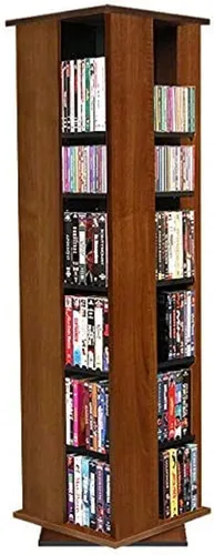 Miniatura 6 de Venture Horizon - torre giratoria para CDs, DVDs, Blu-ray, Disney, VHS, negra, 600 lugares, Madera, Negro