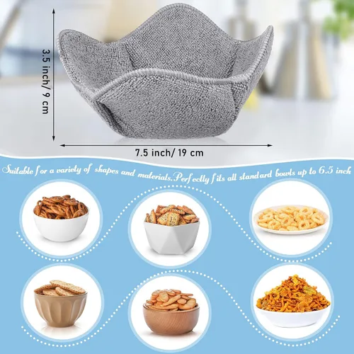 Miniatura 2 de Patelai Juego de 8 recipientes para microondas acogedores para comida caliente, de 7.5 pulgadas, aptos para microondas, multiusos, a prueba