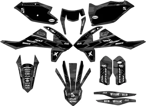 Miniatura 6 de Kit de base gráfica EXC Apache Green Senge 2017-2018 compatible con KTM
