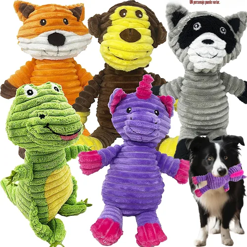 Miniatura 9 de Jalousie Paquete surtido de juguetes de peluche para cachorros y mascotas, juguete chirriante para perros medianos y grandes