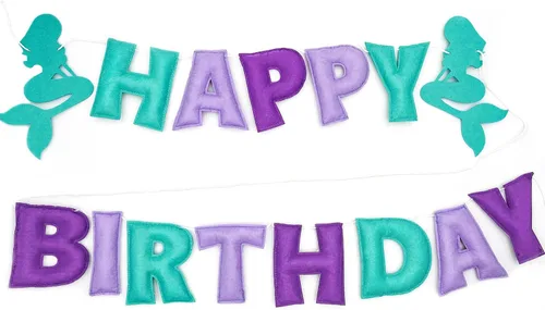 Miniatura 16 de Cartel de feliz cumpleaños pre-encordado – Guirnalda de bola de fieltro, decoraciones de fiesta temática blanca, guirnalda de feliz cumpleaños