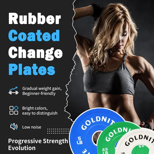 Miniatura 3 de Juego de Placas de Cambio 1.25LB 2.5LB 5LB Juego de Placas de Peso Fraccionario Placas Bumper Olímpicas para Entrenamiento Cruzado Inserto de Acero