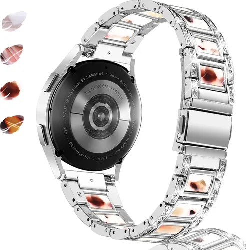 Miniatura 12 de NINKI Correa brillante compatible con Samsung Galaxy Watch 7/6/5/4 FE 1.575 in 1.732 in Classic 1.693 in 1.850 in/Classic 1.654 in 1.811 in/Active 2