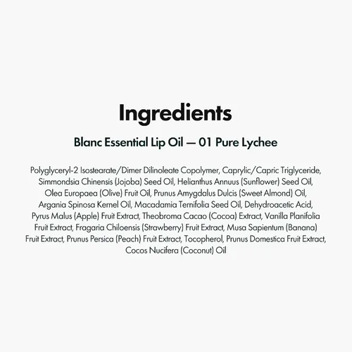 Miniatura 8 de ELROEL Blanc Essential Aceite Labial - Maquillaje de Brillo Labial Coreano Hidratante y Humectante de 50HR con 6 Extractos Botánicos - Esencia Clara